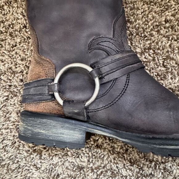 Steve Madden Judgement Women's Size 7M Distressed Leather Tall Moto Boots - Picture 10 of 15